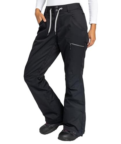 Roxy Women's Nadia Ski Pant – 10K Waterproof, Insulated, PFAS-Free, Adjustable Waist & Snow Gaiters, Anthracite, Small