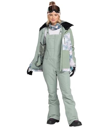 Roxy Women's Rising High Ski Pant &ndash; 15K Waterproof Stretch Snow Pant, SKINNY Fit, PFAS-Free, Lily Pad, Large