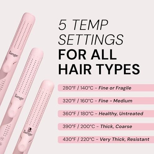L'ANGE HAIR Le Duo Grande 360&deg; Airflow Styler | 2-in-1 Curling Wand & Titanium Flat Iron Professional Hair Straightener and Curler with Cooling Air Vents to Lock in Style (Blush)