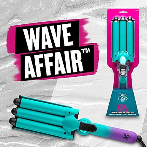 Bed Head Wave Affair Jumbo 3 Barrel Hair Waver | Quick Styling, Serious Hold, & Less Heat Damage | Heat Protectant Glove Included for Easy, Custom Styling