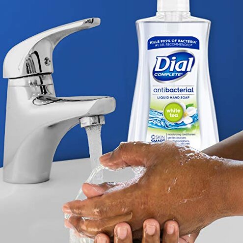 Dial Antibacterial Liquid Hand Soap, White Tea, 7.5 Fl Oz (Pack of 12)