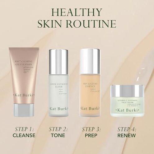 KAT BURKI KB5 Calming Gel Cleanser, Gentle Moisturizing Face Wash & Makeup Remover With Hydrating Botanicals for Sensitive Skin, 4.4 Fl Oz