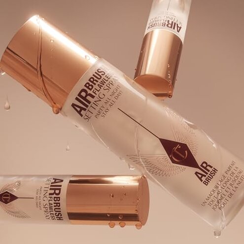 Charlotte Tilbury Airbrush Flawless Setting Spray - Ultra-Fine Hydrating Mist to Prime & Set Face Makeup For Up to 16Hr - Soothes, Blurs Pores & Calms Skin (100ml)