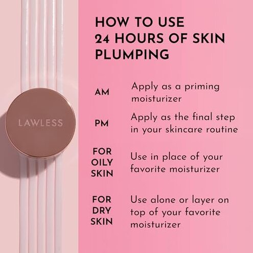 Lawless Forget the Filler Skin-Plumping Line-Smoothing Perfecting Cream - Premium Non-Acne Moisturizer Designed to Prime, Plump, Smooth, and Tighten Skin for a Youthful, Hydrating Look - 1.7 oz