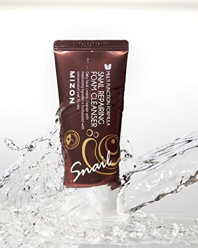 MIZON Full Korean Skincare Set Allin1 Snail Repair Cream Snail Repair Intensive Ampoule Snail Repairing Foam Cleanser and Snail Repair Eye Cream Stocking Stuffers Chirstmas Gift