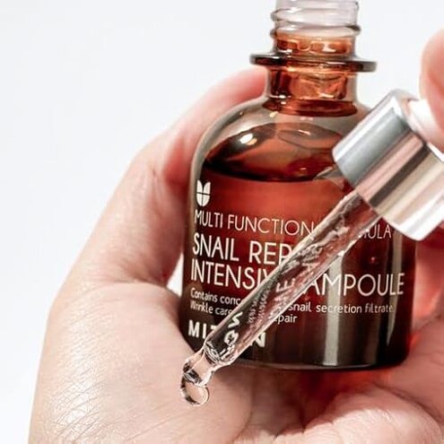 MIZON Full Korean Skincare Set Allin1 Snail Repair Cream Snail Repair Intensive Ampoule Snail Repairing Foam Cleanser and Snail Repair Eye Cream Stocking Stuffers Chirstmas Gift