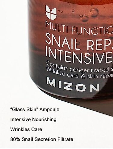 MIZON Full Korean Skincare Set Allin1 Snail Repair Cream Snail Repair Intensive Ampoule Snail Repairing Foam Cleanser and Snail Repair Eye Cream Stocking Stuffers Chirstmas Gift