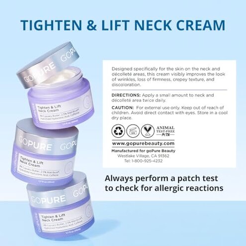 goPure Tighten and Lift Neck Cream- Clinically Tested