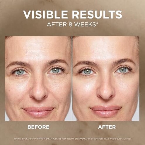 L'Oreal Paris Age Perfect Anti-Aging Midnight Cream, Face Moisturizer to Reduce Wrinkles and Firm Skin, 1.7oz + Serum Sample