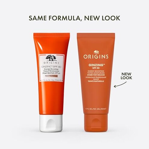 Origins GinZing Energy-Boosting Tinted Moisturizer with SPF 40 | Hydrates & Perfects | Skin Tint with Caffeine and Ginseng, 1.7 Fl Oz