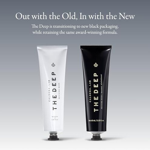 Caldera + Lab The Deep | Men's Organic Hydrating Clay Face Mask for Dry, Sensitive, & Normal Skin &ndash; Vegan, Natural & Antioxidant Packed Exfoliating Skincare Facial Treatment