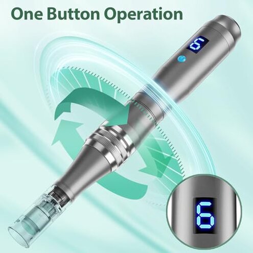 DermaStamp System 0.25mm, Microneedling Stamp Pen, Derma Stamp Pen, Derma Roller Alternative, Microneedle Micro Needle Skin Care for Men Women