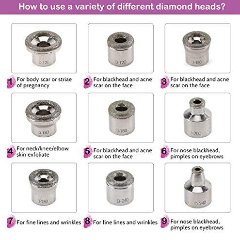 Diamond Microdermabrasion Machine, Yofuly 65-68cmHg Suction Power Professional Dermabrasion, Home Use Facial Skin Care Equipment