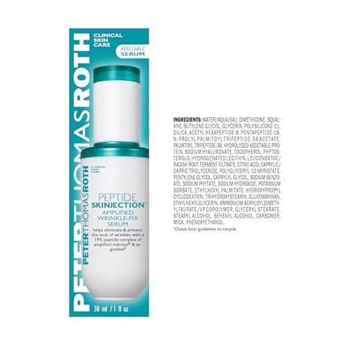 Peter Thomas Roth | Peptide Skinjection™ Amplified Wrinkle-Fix Serum, Clinically Proven Refillable Serum for Anti-Aging and Loss of Firmness, Matrixyl and Argireline, For All Skin Types