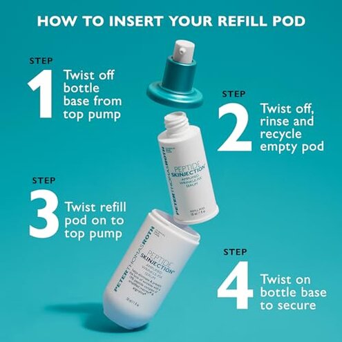 Peter Thomas Roth | Peptide Skinjection™ Amplified Wrinkle-Fix Serum, Clinically Proven Refillable Serum for Anti-Aging and Loss of Firmness, Matrixyl and Argireline, For All Skin Types