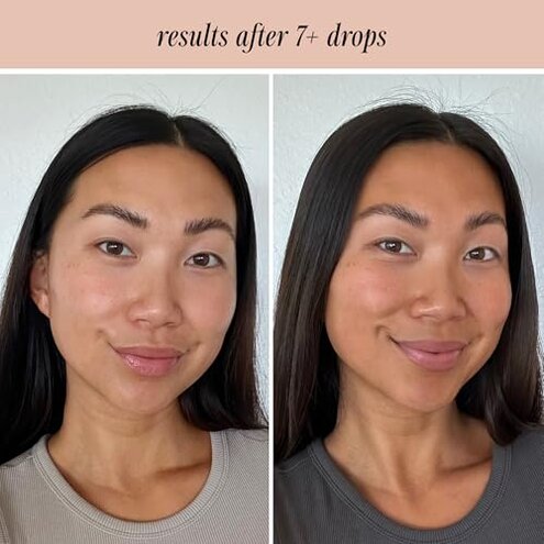 + Lux Unfiltered N&deg;12 Face Tanning Drops - Non-Comedogenic Bronzing Drops for Face with Hyaluronic Acid, Vitamin E, & Passionfruit Oil - Fragrance Free, Cruelty Free, & Vegan Self Tanner