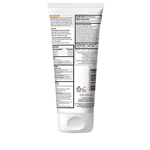 La Roche-Posay Anthelios Kids Gentle Lotion Sunscreen SPF 50, Broad Spectrum SPF + Antioxidants, Sunscreen For Kids, Octinoxate & Oxybenzone-Free, Pediatrician Tested, Non Comedogenic, Oil Free