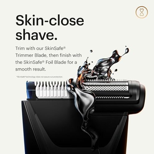 MANSCAPED® The Lawn Mower® 5.0 Ultra Groin & Body Hair Trimmer – Dual-Head SkinSafe® Trimmer & Foil Blades, Waterproof Wet/Dry Groomer, USB-C Rechargeable with Travel Case, Men’s Ball Shaver, Black