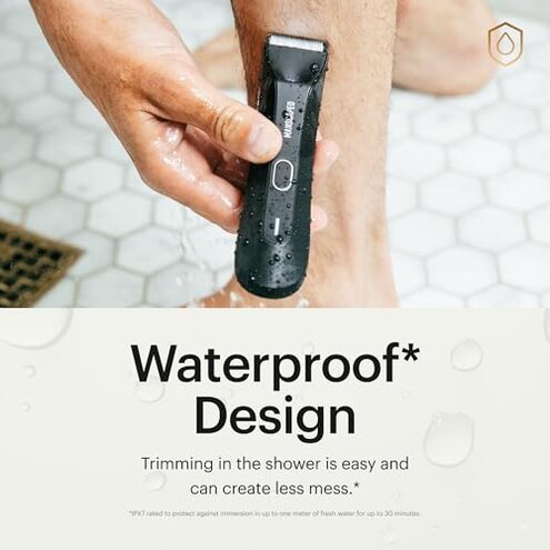 MANSCAPED&reg; The Lawn Mower&reg; 4.0, Electric Groin Hair Trimmer, Replaceable SkinSafe&reg; Ceramic Blade Heads, Waterproof Wet/Dry Clippers, Rechargeable, Wireless Charging, Male Hygiene Grooming Razor
