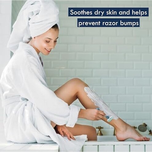 Aveeno Therapeutic Shave Gel with Oat and Vitamin E to Help Prevent Razor Bumps and Soothe Dry and Sensitive Skin, No Added Fragrances and Non-Comedogenic, 7 oz (Pack of 6)