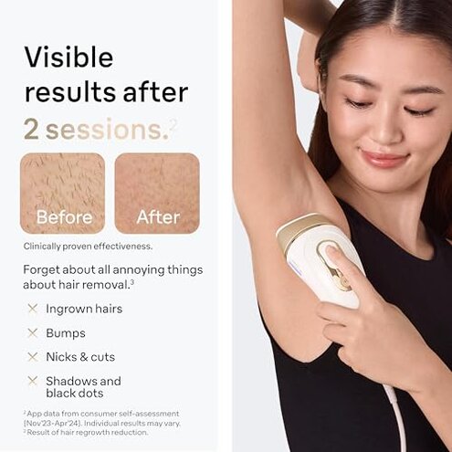 Braun IPL at Home Laser Hair Removal for Women and Men, Silk Expert Pro 5 PL5137 with Venus Swirl Razor, Permanent Visible Hair Reduction in Hair Regrowth for Body & Face, Corded, PL5137