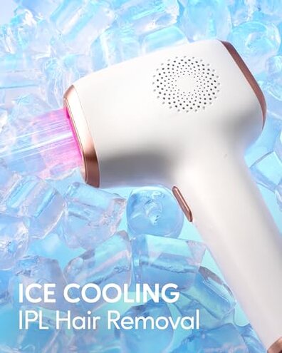 INNZA IPL Hair Removal with Ice Cooling Care Function for Women,Long-Lasting Results,999,999 Flashes Painless Hair Removal, Hair Removal Device for Armpits Legs Arms Bikini Line