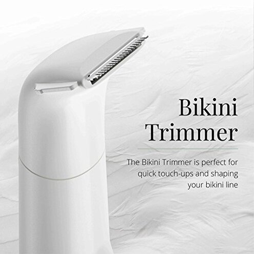 Remington Smooth & Silky Body & Bikini Kit, Cordless bikini trimmer and shaver for women, Waterproof for grooming in the shower, White/Green
