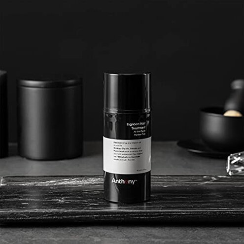 Anthony Ingrown Hair Treatment for Men Gel Solution to Calm Down Razor Burn &ndash; Scar and Redness Eliminator, Bump Removal &ndash; 3 Fl. Oz