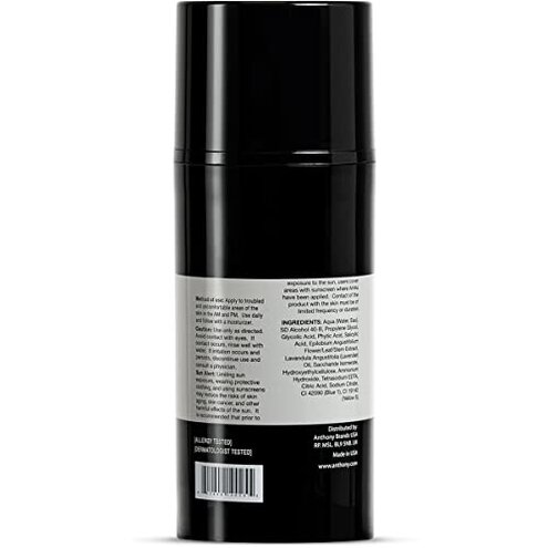 Anthony Ingrown Hair Treatment for Men Gel Solution to Calm Down Razor Burn &ndash; Scar and Redness Eliminator, Bump Removal &ndash; 3 Fl. Oz