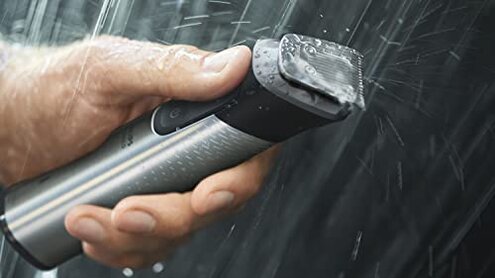 Norelco Philips Multigroom 7000 Series, All-in-One Trimmer, Beard Trimmer and Hair Clipper, 19-Piece Men's Grooming Kit for Beard, Head, Hair, Body, and Face, Soft Pouch, MG7910/49