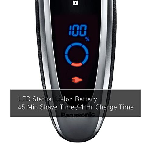 Panasonic ARC5 Electric Razor for Men with Pop-Up Trimmer, Wet/Dry 5-Blade Electric Shaver with Intelligent Shave Sensor and Multi-Flex Pivoting Head – ES-LV65-S (Silver)