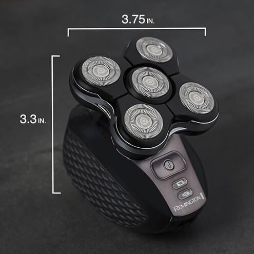 Remington XR7000 Balder Pro Rotary Shaver Rechargeable Waterproof Electric Razor for Men Cordless Lithium Power 5 Dual Track Flexing Heads and Pop-Up Trimmer Black