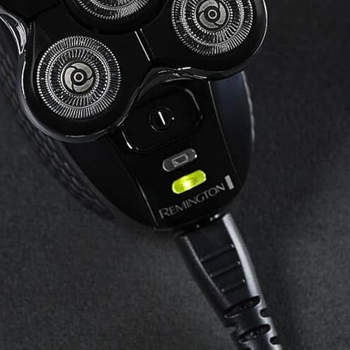 Remington XR7000 Balder Pro Rotary Shaver Rechargeable Waterproof Electric Razor for Men Cordless Lithium Power 5 Dual Track Flexing Heads and Pop-Up Trimmer Black