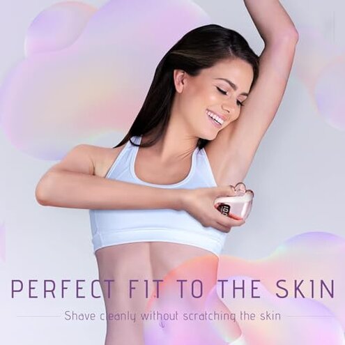 Electric Razors for Women Legs: 5-in-1 Rechargeable Body Shaver, 7D Wet & Dry Bikini Trimmer, IPX7 Waterproof Lady Hair Remover for Face Underarms Pubic, Rose Pink