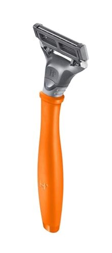 Harry's Original Shaving Kit for Men - Razor Handle, 15 Razor Blade Refills, and Travel Blade Cover - German Engineered - Orange