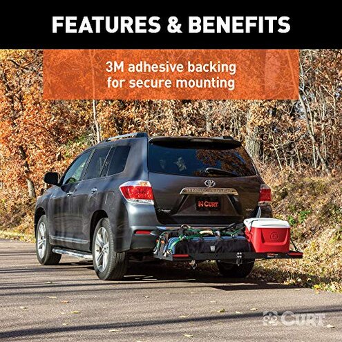 CURT 53201 Auxiliary Automotive LED Light Strips for Hitch Cargo Carrier, Bike Rack, 2-Pack