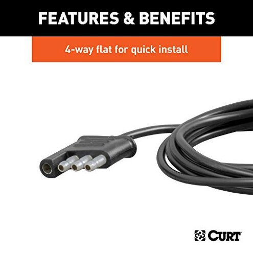 CURT 53201 Auxiliary Automotive LED Light Strips for Hitch Cargo Carrier, Bike Rack, 2-Pack