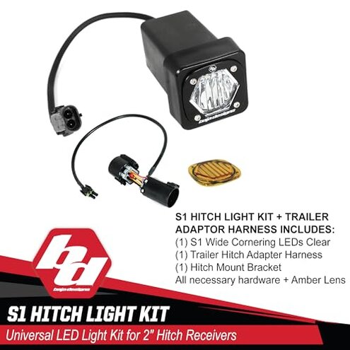Baja Designs S1 LED Universal Hitch Light Kit - Universal Fit, Includes Trailer Hitch Harness