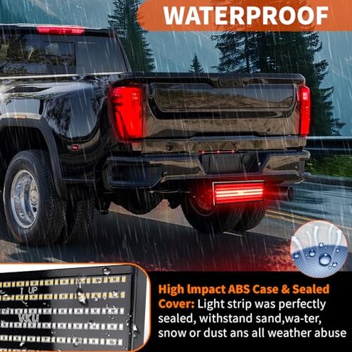 VKU LED Light Trailer Hitch Cover, 6 Mode of Full Lighting, 6 Rows and 216 pcs LED Chips, Universal Fit 2" Receiver for rucks Chevy (Chevrolet), Ford, Toyota, GMC, Dodge RAM, Jeep, ATV SUV Van