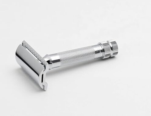 Merkur Mk34c Double Edge Razor with Heavy Duty Short Handle