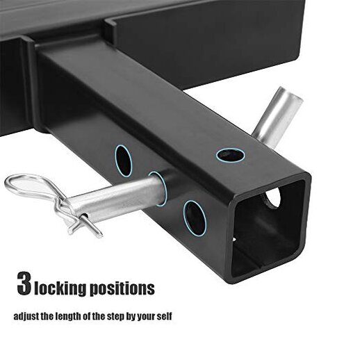 Eapele Hitch Step for 2 Inch Receiver, Universal Anti Slip Bumper Guard, 600lbs Maximum Load, for Trailer Tow Truck Pickup SUV Pickup Van RV