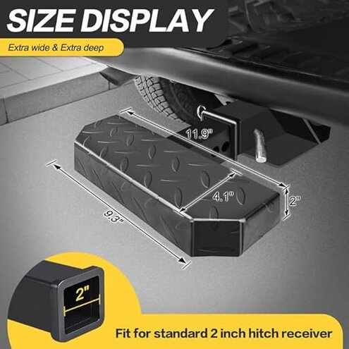 KAYCENTOP Universal Hitch Step 2 Inch Receiver, Anti Slip Tow Bumper Step Guard, Black Tow HitchSteps for Pickup Truck Car SUV with Pin, Weight Capacity 600 LBS