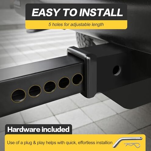 KAYCENTOP Universal Hitch Step 2 Inch Receiver, Anti Slip Tow Bumper Step Guard, Black Tow HitchSteps for Pickup Truck Car SUV with Pin, Weight Capacity 600 LBS