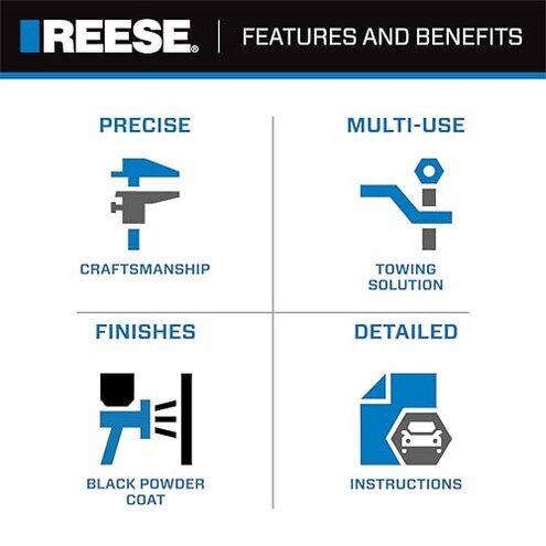 Reese 30035 Fifth Wheel Trailer Hitch Mounting System Rail & Bracket Kit, Compatible with Selected Chevrolet, Dodge, Ford, GMC, Nissan, RAM, Toyota models (Please Verify VEHICLE APPLICATION)
