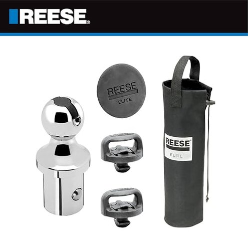 Reese Towpower 30137 Elite Series Gooseneck Hitch Head Accessory, Kit, Gooseneck Hitch Ball, Storage Bag, Safety Chains, Hole Cover
