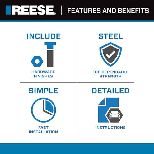 Reese 30154 Rail Kit Mounting Adapter for Attaching Standard Fifth Wheel Hitches, Compatible with RAM (please verify VEHICLE APPLICATION).