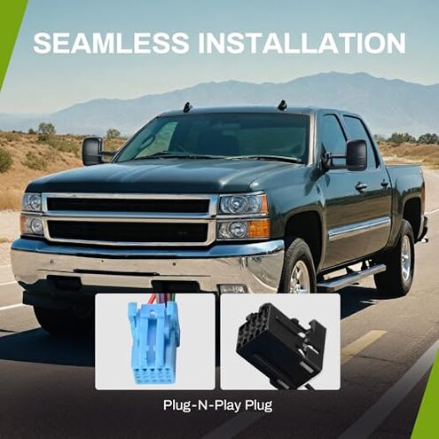 AUTOSAVER88 Towing Mirrors Compatible with 2003-2007 Chevy Silverado GMC Sierra 1500 2500 HD 3500, Power Heated Side View Tow Mirrors for Tahoe Suburban Avalanche Yukon with Arrow Turn Signal Light