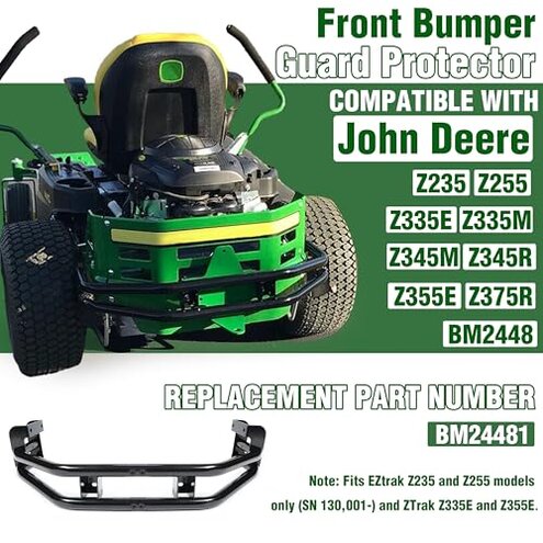 ECOTRIC Rear Bumper Bar and Hitch Kit Zero-turn Mowers Compatible With John Deere Z235 Z255 Z335E Z335M Z345M Z345R Z355E Z355R Z365R Z375R Replacement for BM24481