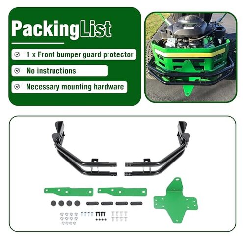 ECOTRIC Rear Bumper Bar and Hitch Kit Zero-turn Mowers Compatible With John Deere Z235 Z255 Z335E Z335M Z345M Z345R Z355E Z355R Z365R Z375R Replacement for BM24481