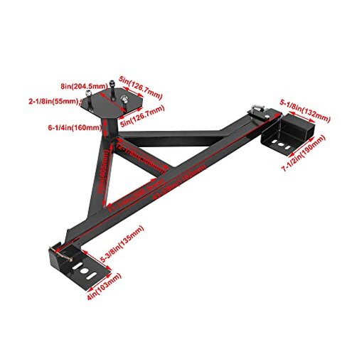 ECOTRIC Tire Carrier Mount Compatible with All Hummer H2 w/Drop Down Option Black, Heavy Duty